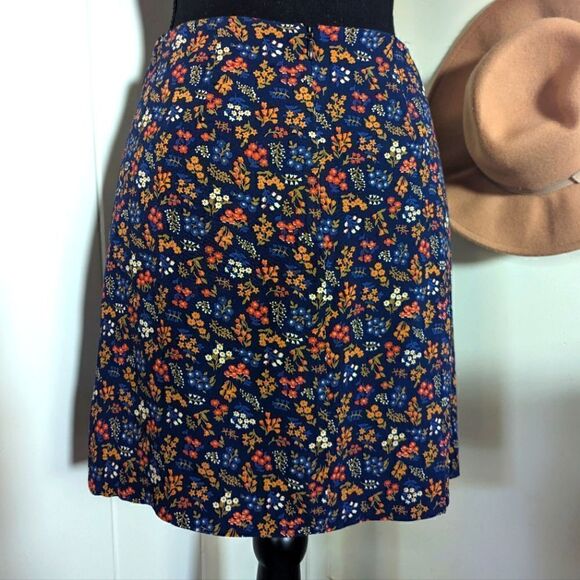Madewell Side-Button A-Line Mini Skirt in Garden Party, sz 2 EUC - Picture 10 of 14